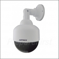 Simulated Security Camera - Indoor/Outdoor - Dome with LED Light