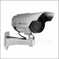 Simulated Security Camera - Indoor/Outdoor - Cylinder IR Type with Solar Power