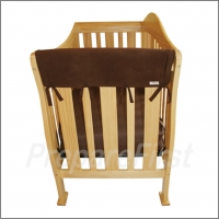 Crib Rail Teething Barrier - BROWN - Tall Height - Side Rail