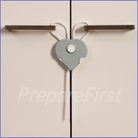 Cabinet Lock - Double Door - DOUBLE LOOP #2 - SILVER/STAINLESS