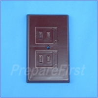 Outlet Cover - 2 prong - BROWN