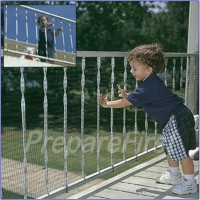 Railing/Banister Barrier - BLACK - Plastic Mesh - 15 FT