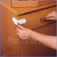 Cabinet & Drawer Lock - Exterior L Type #2 - WHITE