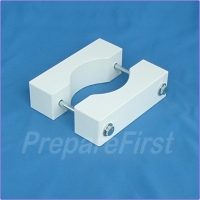 Gate Mount - WHITE - Post Clamp - ROUND POST