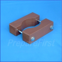 Gate Mount - BROWN - Post Clamp - ROUND POST