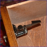 Cabinet & Drawer Lock - Spring Loaded - BLACK