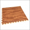 Cushioned Floor Mat - Wood Grain - 2 x 2 Foot Section - DARK OAK