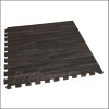 Cushioned Floor Mat - Wood Grain - 2 x 2 Foot Section - BLACK