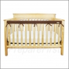 Crib Rail Teething Barrier - BROWN - Small Height - Front Rail