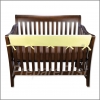 Crib Rail Teething Barrier - YELLOW - Tall Height - Front Rail