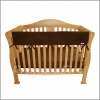 Crib Rail Teething Barrier - BROWN - Tall Height - Front Rail