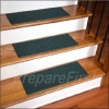 Non-Slip Stair Safety Carpet Pads - GREEN - STYLE #1 - 23 x 8 INCH - 13 COUNT