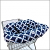 Washable Cover for Shopping Cart & High Chair - BLUE CIRCLES