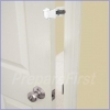 Door Lock - Dual-Function Open & Slam Guard - Pressure Mount - WHITE