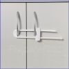 Cabinet Lock - Double Door - SINGLE LOOP #1 - WHITE