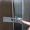 Refrigerator / Freezer Door Lock - Thin Profile - SILVER/STAINLESS